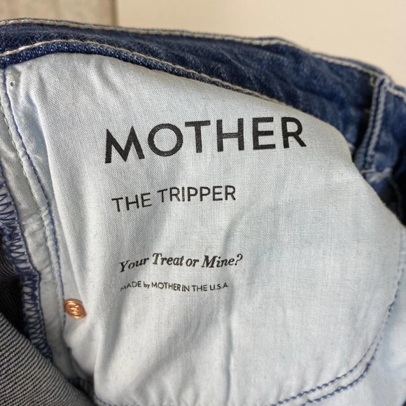 Mother Superior The Tripper Jeans in Your Treat or Mine Wash Denim Jeans Size 26 - Picture 12 of 16